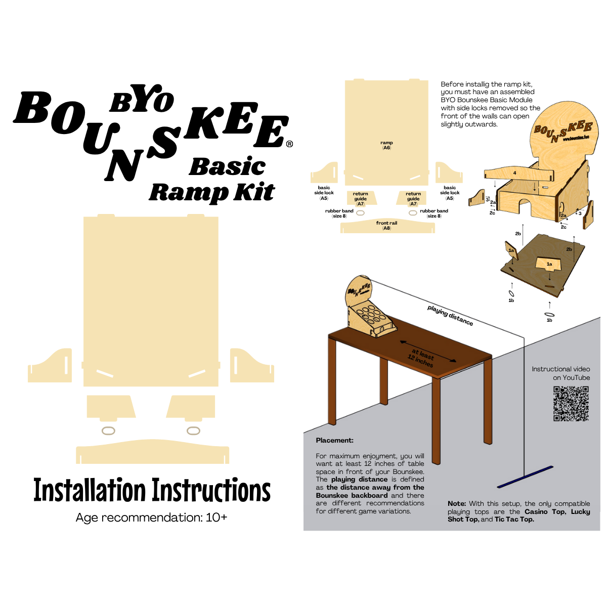BYO Bounskee Basic Mini Set (with your choice of playing top)