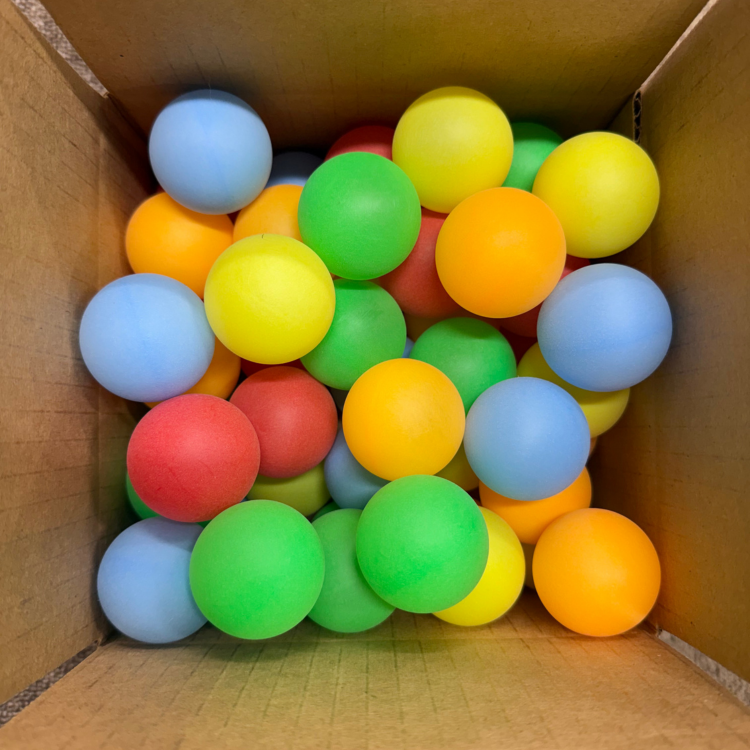 Colored Ping Pong Balls - 50pk