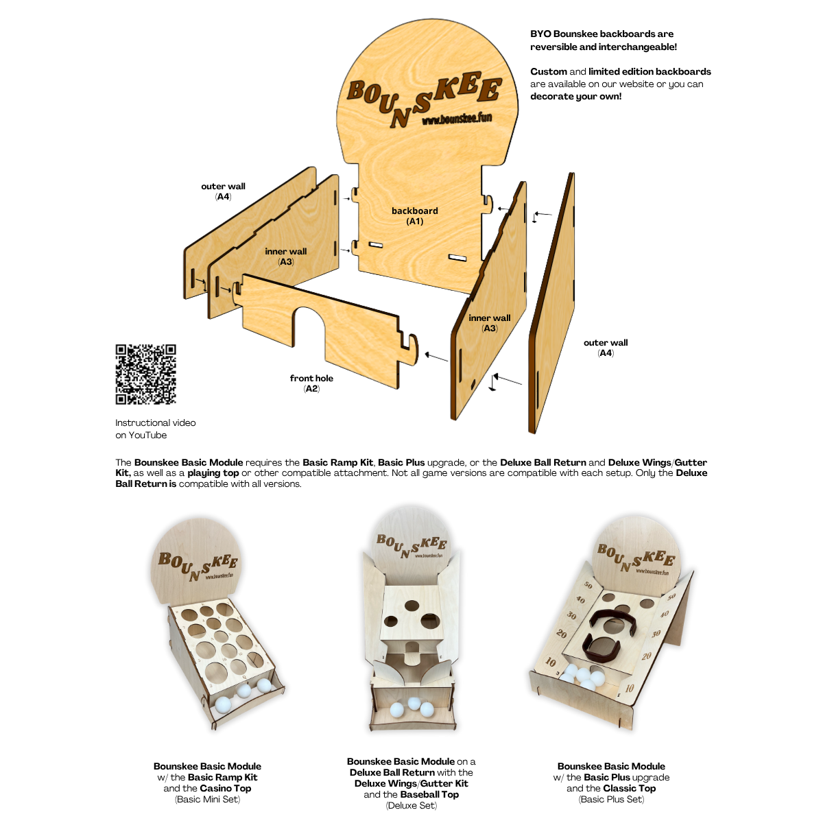 BYO Bounskee Basic Mini Set (with your choice of playing top)