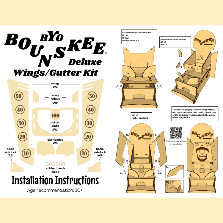 BYO Bounskee Deluxe® Wings/Gutter Kit (component kit)