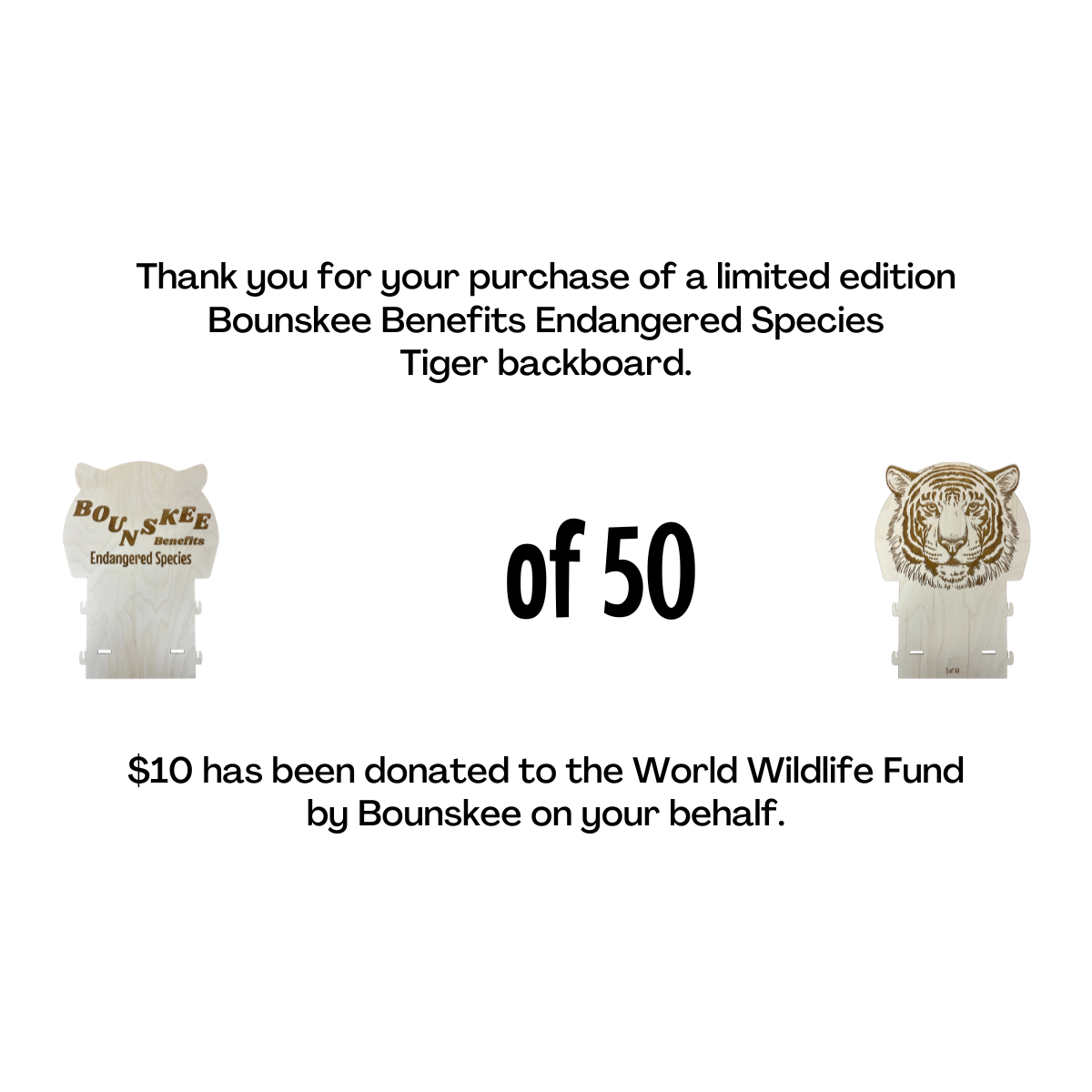 BYO Bounskee Benefits Backboard - Tiger (limited edition)