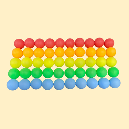 Colored Ping Pong Balls - 50pk