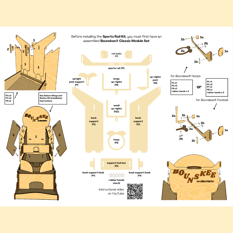 BYO Bounskee® Football Top Expansion (and Bonus Basketball Hoop)